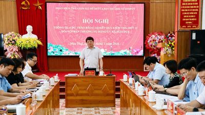 Đoàn kiểm tra, giám sát số 285 của Ban Thường vụ Tỉnh ủy làm việc với Ban Thường vụ Đảng ủy xã Mậu Duệ