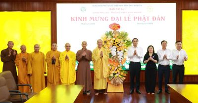 Thái Nguyên: Bí thư Tỉnh ủy Trịnh Xuân Trường thăm, chúc mừng Đại lễ Phật đản Ban Trị sự GHPGVN tỉnh