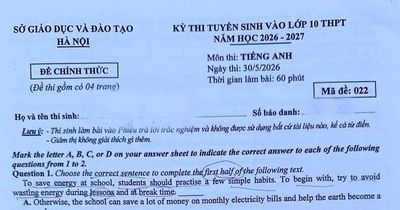 Đề Tiếng Anh thi lớp 10 Hà Nội năm 2026