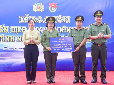 Tuổi trẻ CAND thực hiện hoạt động an sinh tại Cà Mau trị giá gần 1,3 tỷ đồng
