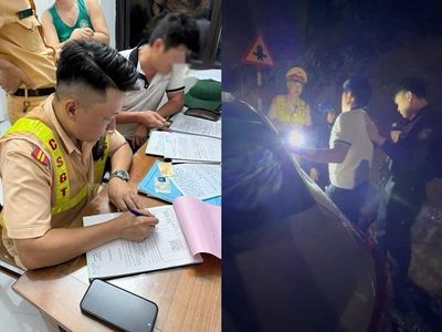 Tài xế khóa cửa, chui ra ghế sau ngủ để 'né' kiểm tra nồng độ cồn