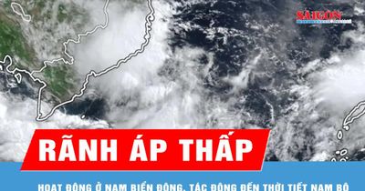 Rãnh áp thấp hoạt động ở Nam Biển Đông, tác động đến thời tiết Nam bộ