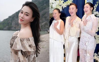 Phương Oanh hiếm hoi lộ diện tại đám cưới đồng nghiệp, visual 'mẹ hai con' đẹp phát sáng