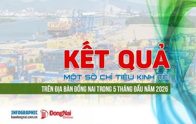 Các chỉ tiêu kinh tế tại Đồng Nai trong 5 tháng đầu năm 2026 đạt kết quả ra sao?