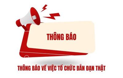 Thông báo về việc tổ chức bắn đạn thật