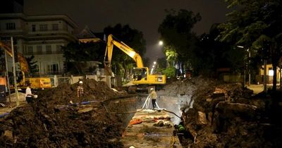Xuyên đêm tăng tốc dự án xử lý úng ngập khu vực nội đô Hà Nội