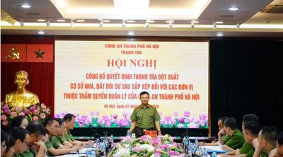 Công an TP Hà Nội thanh tra đột xuất cơ sở nhà, đất dôi dư sau sắp xếp