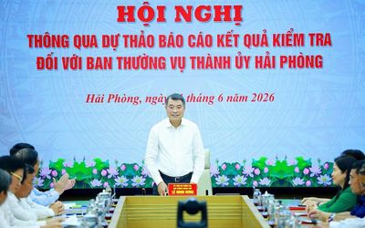 Hội nghị thông qua dự thảo báo cáo kết quả kiểm tra đối với Ban Thường vụ Thành ủy Hải Phòng