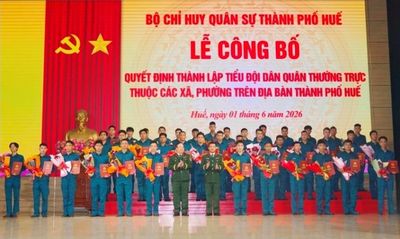 40 Tiểu đội dân quân thường trực sẵn sàng bảo vệ địa bàn ở Huế