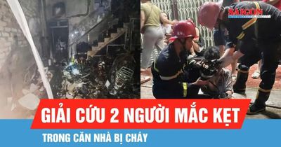 Giải cứu 2 người mắc kẹt trong ngôi nhà bị cháy ở Gia Lai