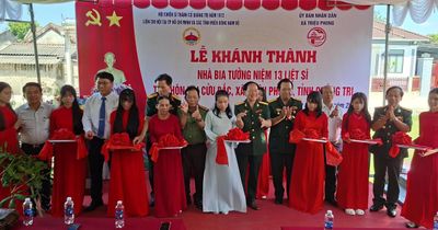 Khánh thành Nhà bia tưởng niệm 13 liệt sĩ ở xã Triệu Phong