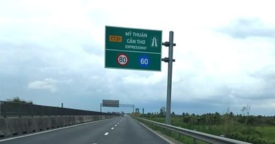 Cao tốc Mỹ Thuận - Cần Thơ chạy tối đa 80km/h