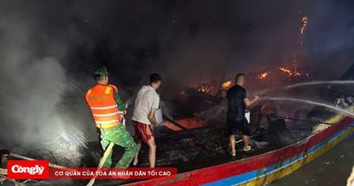 Cháy tàu cá tại Lạch Ghép, thiệt hại ước tính hàng tỷ đồng