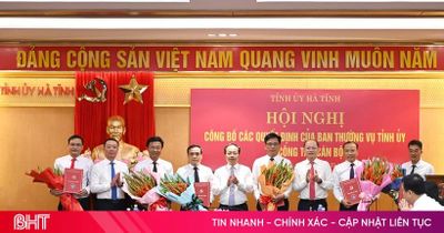 Ban Thường vụ Tỉnh ủy Hà Tĩnh công bố các quyết định về công tác cán bộ