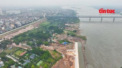Toàn cảnh dự án công viên Phú Thượng thuộc trục cảnh quan sông Hồng