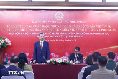 Tổng Bí thư, Chủ tịch nước Tô Lâm gặp cộng đồng người Việt Nam tại Philippines