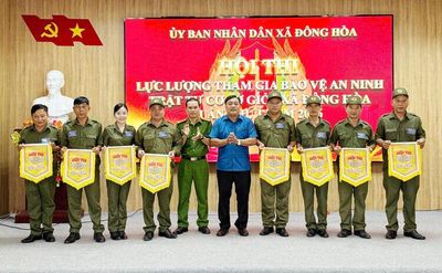 19 ấp tham gia Hội thi Lực lượng tham gia bảo vệ an ninh, trật tự ở cơ sở giỏi xã Đông Hòa