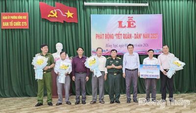 Phường Hồng Ngự: Phát động 'Tết Quân - Dân' năm 2027