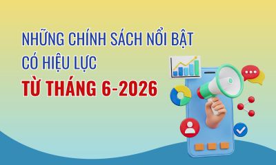 Những chính sách nổi bật có hiệu lực từ tháng 6-2026