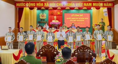 145 phạm nhân tại Trại giam Sông Cái được đặc xá