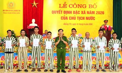 Công bố quyết định đặc xá năm 2026 của Chủ tịch nước