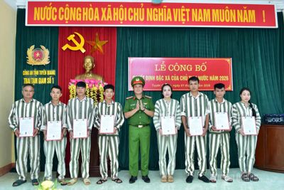 Công bố Quyết định đặc xá năm 2026 cho các phạm nhân cải tạo tốt