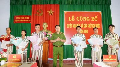 124 phạm nhân tại TP. Huế được đặc xá, trở về cộng đồng