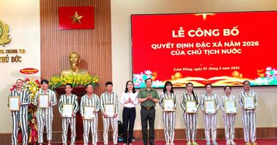 Thứ trưởng Lê Văn Tuyến dự Lễ công bố Quyết định đặc xá tại Trại giam Thủ Đức