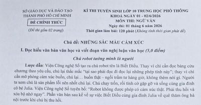 Gợi ý đáp án môn Ngữ văn thi lớp 10 Thành phố Hồ Chí Minh năm 2026