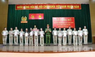 Công an TPHCM công bố Quyết định của Chủ tịch nước về đặc xá cho 457 phạm nhân