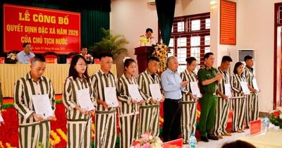 202 phạm nhân tại Trại giam Thanh Xuân được đặc xá