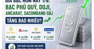 Giá bạc hôm nay 1/6: Bạc Phú Quý, Doji, Ancarat, Sacombank-SBJ tăng bao nhiêu?