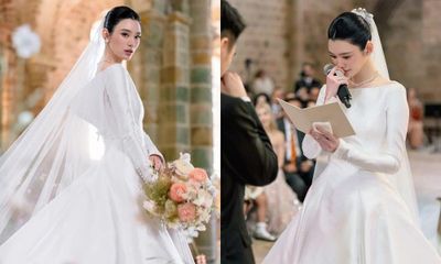 Bí mật phía sau bộ váy cưới sang trọng, thanh tao của 'cô dâu Dior' Hề Mộng Dao