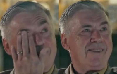 HLV Ancelotti bật khóc