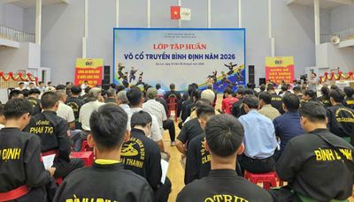 Hơn 100 võ sư, HLV, các lò võ tiêu biểu tham gia tập huấn Võ cổ truyền Bình Định