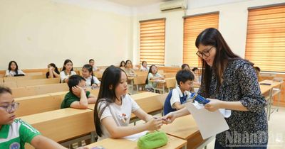[Ảnh] Học sinh tham gia đánh giá năng lực tuyển sinh vào lớp 6 Trường năng khiếu Đại học Sư phạm