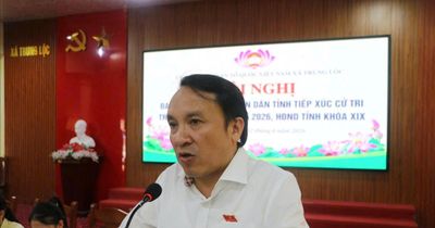 Phó Chủ tịch Thường trực HĐND tỉnh Dương Đình Chỉnh tiếp xúc cử tri xã Trung Lộc