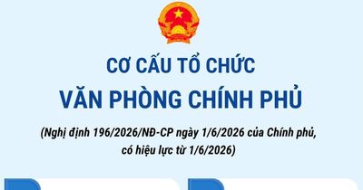Cơ cấu tổ chức Văn phòng Chính phủ từ 1/6/2026
