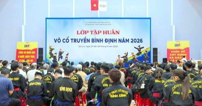 130 huấn luyện viên, võ sư tham gia tập huấn võ cổ truyền Bình Định