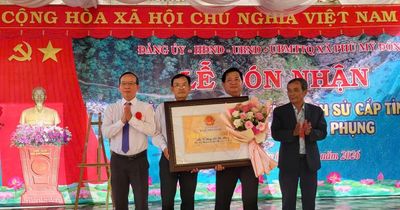 Phù Mỹ Đông đón nhận Bằng xếp hạng di tích cấp tỉnh Mũi Vi Rồng - Núi Tân Phụng