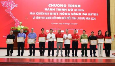 Chương trình Hành trình đỏ lần thứ XIV, Ngày hội hiến máu Giọt hồng sông Đà lần thứ IX và tôn vinh người hiến máu tiêu biểu tỉnh Lai Châu năm 2026