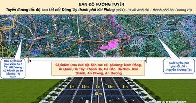 Hải Phòng bổ sung tuyến đường tốc độ cao Đông - Tây quy mô 19.000 tỷ đồng vào quy hoạch