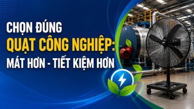 Chọn đúng quạt công nghiệp: Mát hơn - Tiết kiệm hơn