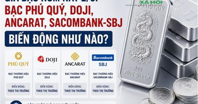 Giá bạc hôm nay 2/6: Bạc Phú Quý, Doji, Ancarat, Sacombank-SBJ biến động như nào?