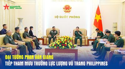 Đại tướng Phan Văn Giang tiếp Tham mưu trưởng Lực lượng vũ trang Philippines