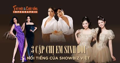 [INFOGRAPHIC] 3 cặp chị em sinh đôi nổi tiếng của showbiz Việt