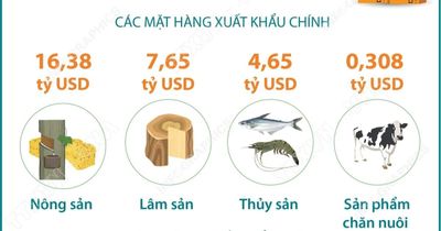 Xuất khẩu nông, lâm, thủy sản trong 5 tháng vượt 30 tỷ USD