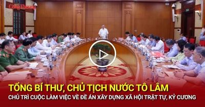 Tổng Bí thư, Chủ tịch nước Tô Lâm chủ trì cuộc làm việc về đề án xây dựng xã hội trật tự, kỷ cương