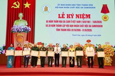 Thư cảm ơn của Hội Nạn nhân chất độc da cam/dioxin tỉnh Thanh Hóa