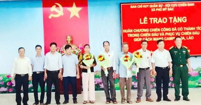 Xã Phù Mỹ Bắc trao Huân chương Chiến công cho quân nhân hoàn thành nhiệm vụ Quốc tế